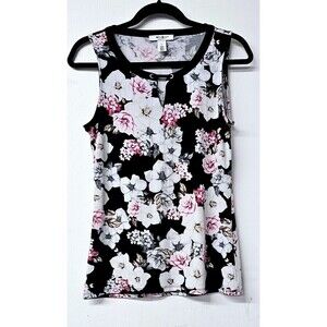 WHBM Floral Sleeveless Pullover Women Shirt (XS)